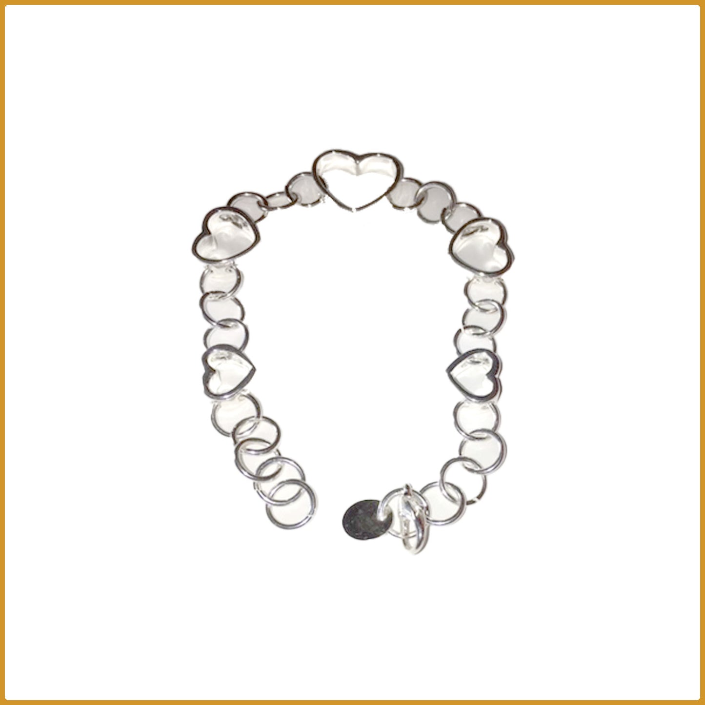 Bracelet en argent 9.25 motif coeurs