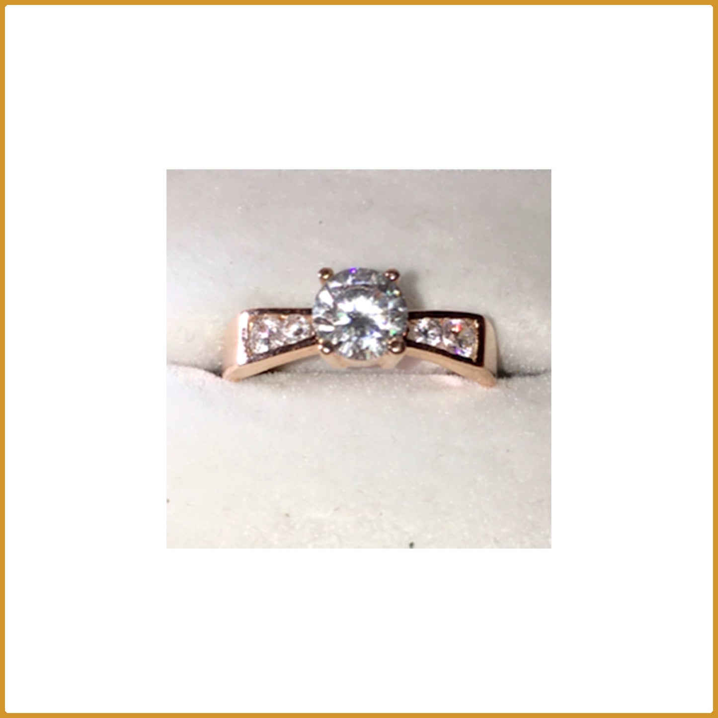 Bague en or et zircon