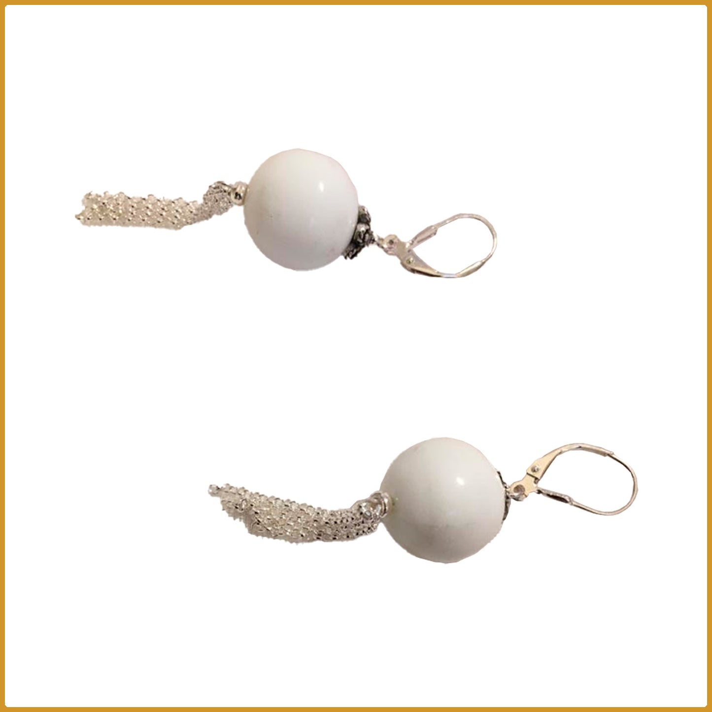 Onyx earrings and ball