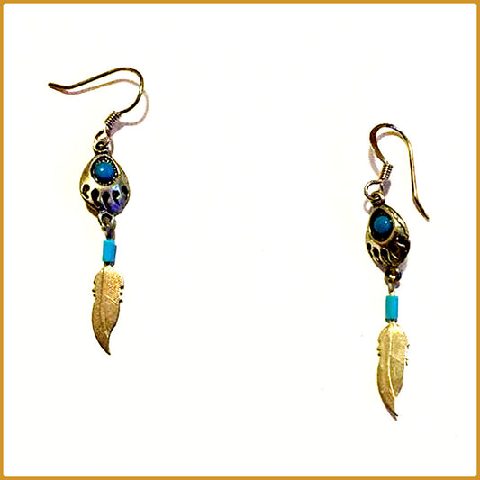 Boucles d’oreilles motif apache