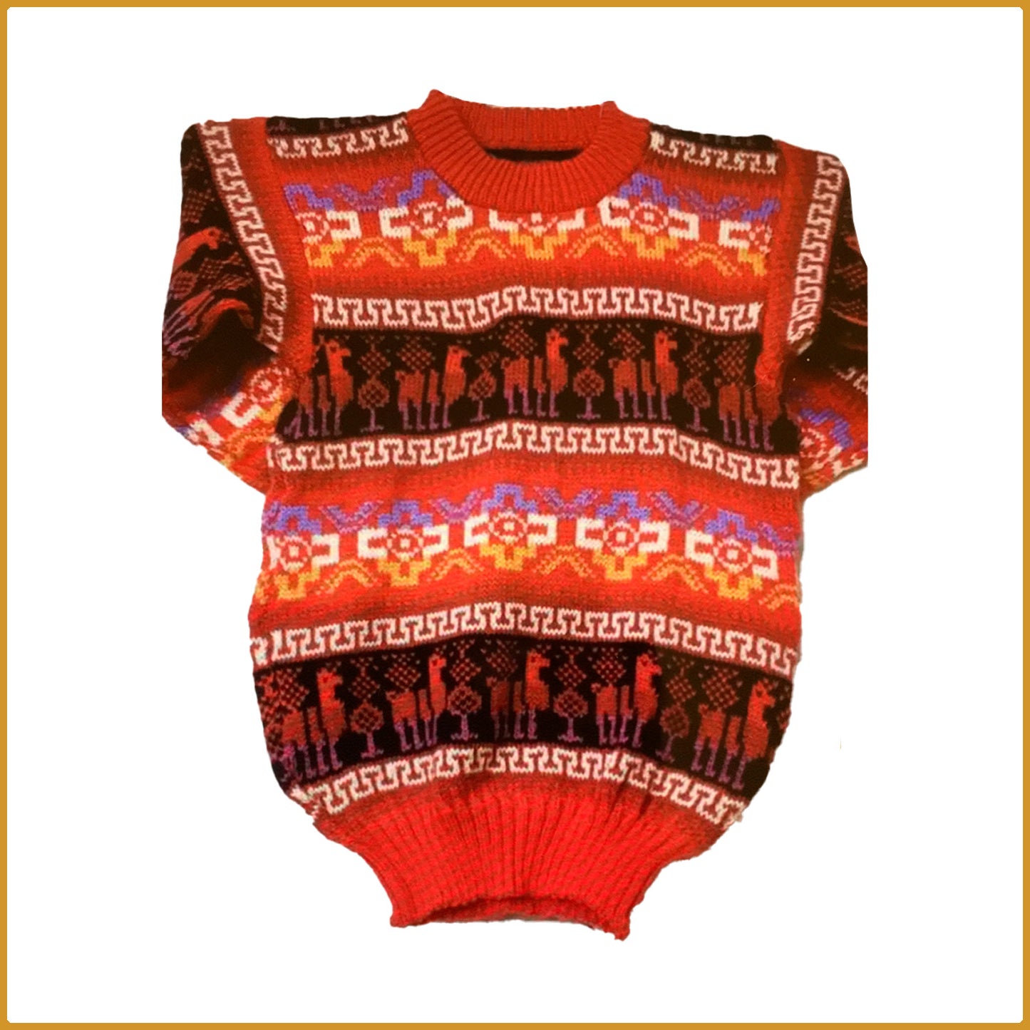 Pull pour enfants et jeunes en laine d'alpaga unisex