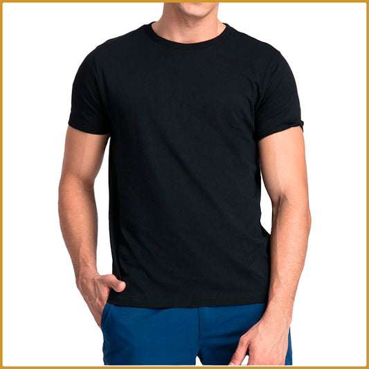 T-shirt noir 100% coton pima