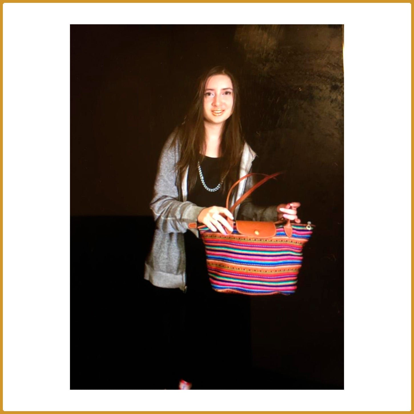 Sac à main avec tissu ethnique - Imagen 2