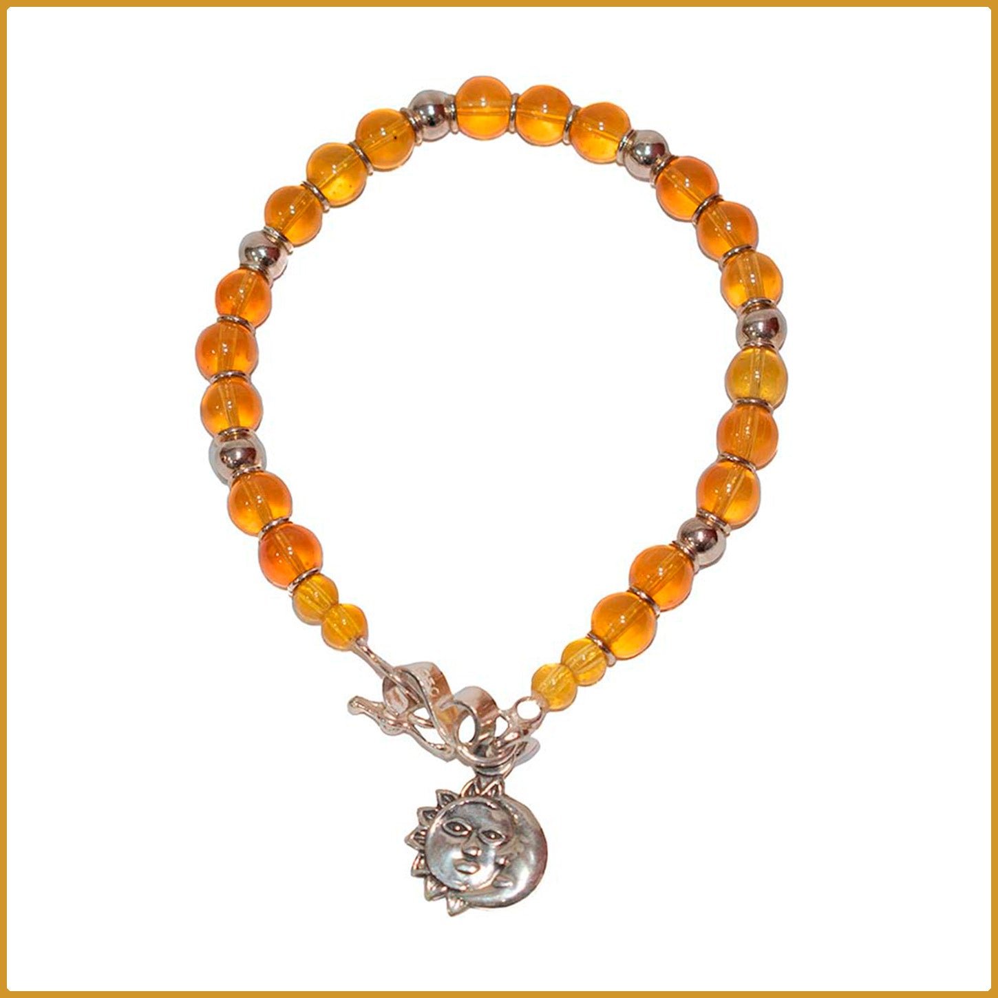 Bracelet motif soleil et lune