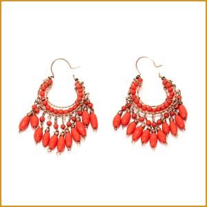 Boucles d'oreilles en corail grande taille