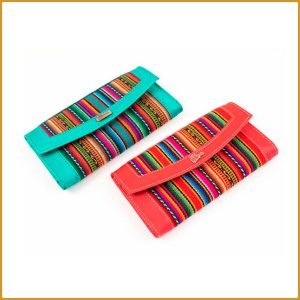 Portefeuille en tissu ethnique