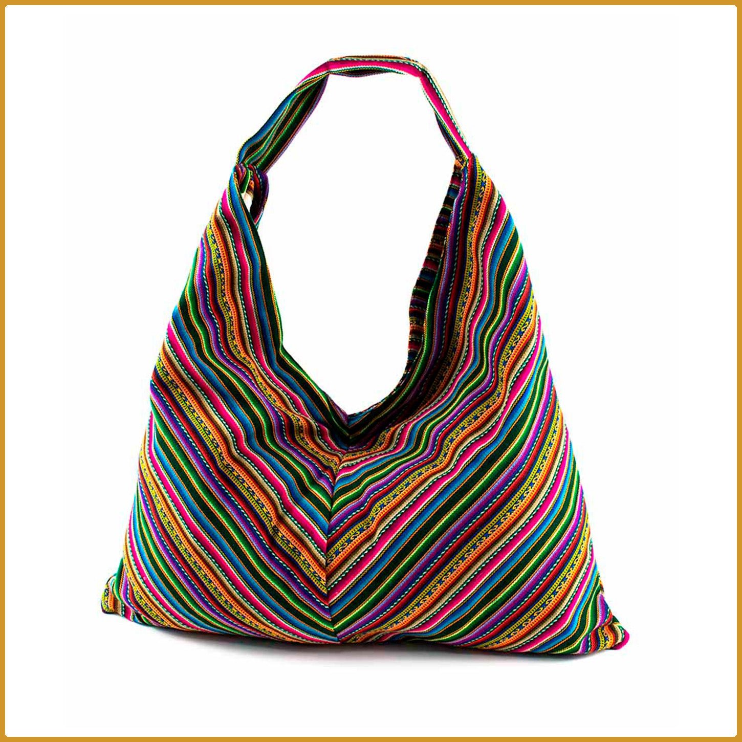 Sac de courses motif arc en ciel