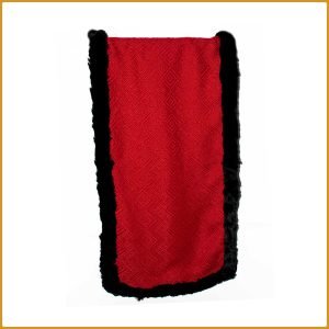 Foulard avec bande en fourrure de lapin