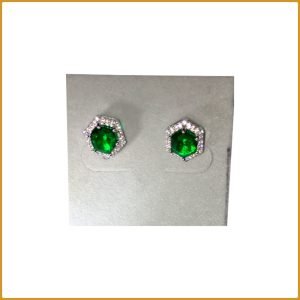 Boucles d'oreilles en argent et pierre zircone