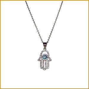 Chaine en argent motif cloche