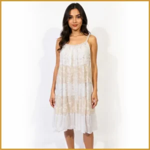 046-1 Vestido de tiras con Brody seda