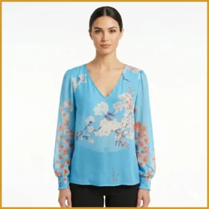 Blouses en Soie à Imprimés Floraux